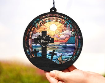 Sympathy Gift, Father Memorial Suncatcher, Loss Of Dad, Sympathy Gift, Memorial Suncatcher, Father in Heaven, Memorial Gift