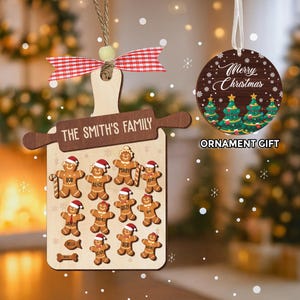 Gingerbread Christmas Ornament,Personalized Christmas Tree Decor,Gingerbread Family,Cookie Ornament Gift For Christmas,Gift For Grandpa,