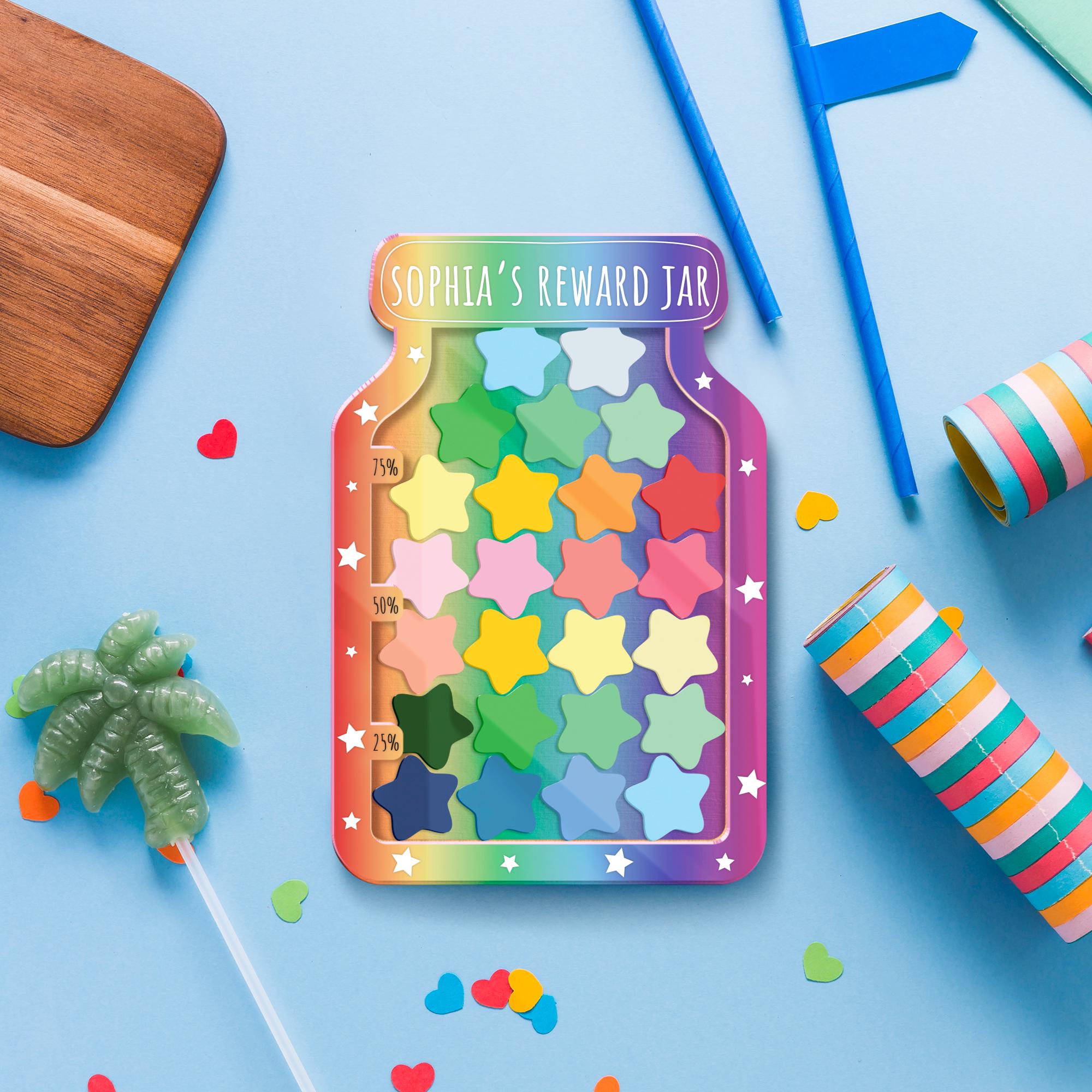 Custom Reward Jar With Tokens, Reward Jar For Kids, Reward System