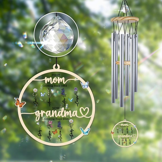 Carillon à Vent Personnalisé Pour La Perte D'un être Cher, Mère