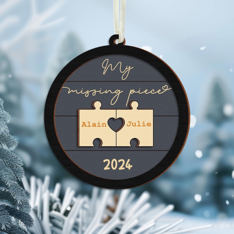 Couple Christmas 2024 Ornament, the Year I Found My Missing Piece