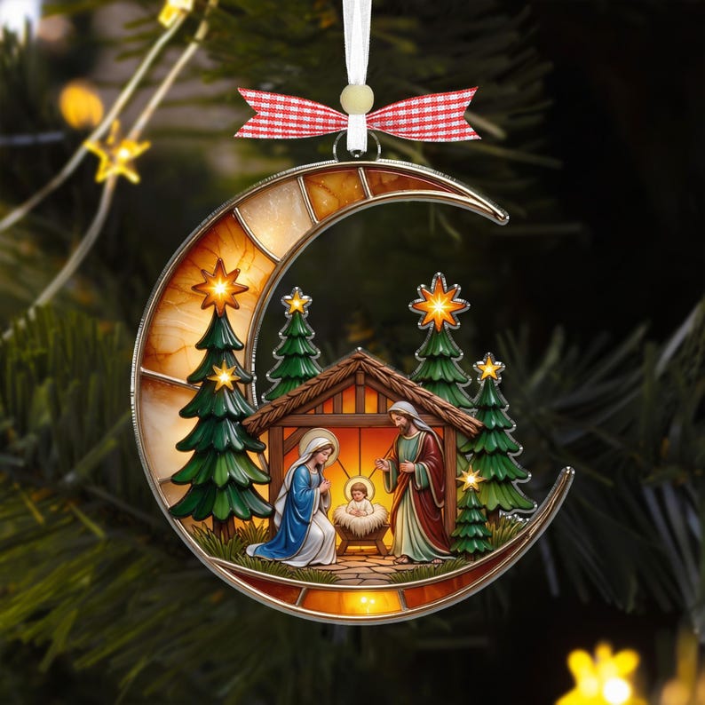 Nativity Baby Jesus Christmas Ornament,nativity Scene Ornament ...