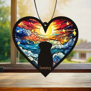 Dog Memorial Suncatcher Loss of Pet Sympathy Gift Fur Mama Lovers Gift ...