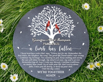 A Limb Has Fallen Memorial Garden Stone,Custom Memorial Stone,Sympathy Gift,Grave Marker,Remembrance,Bereavement Gift,Loss of a Loved One