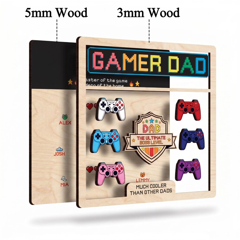 Gamer Signs Frame Personalized Gamer Dad Frame Sign, Custom Video Game Dad Gift, Gaming ...