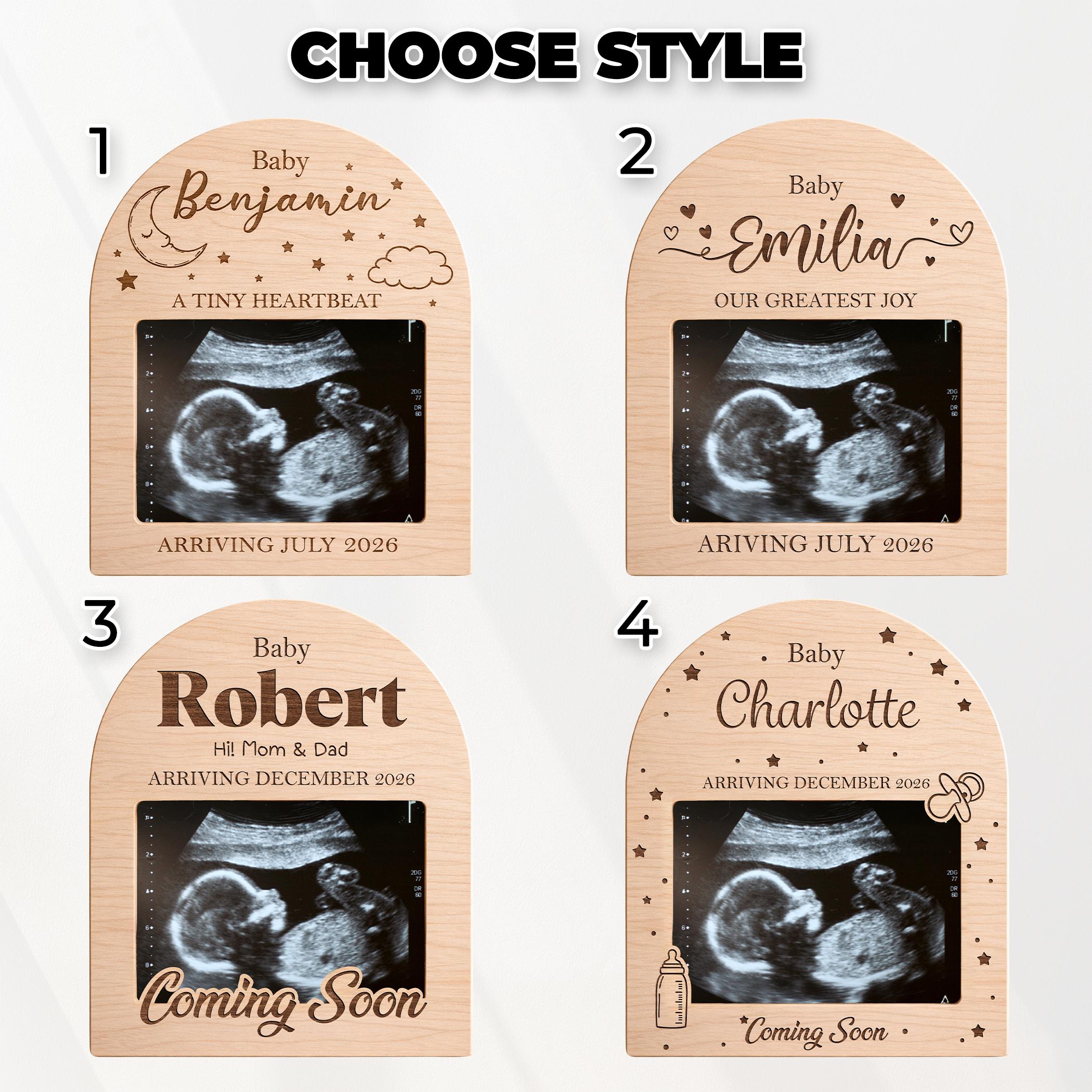 Sonogram Magnets Personalized Ultrasound Picture Frame Magnet, Custom Pregnancy ...