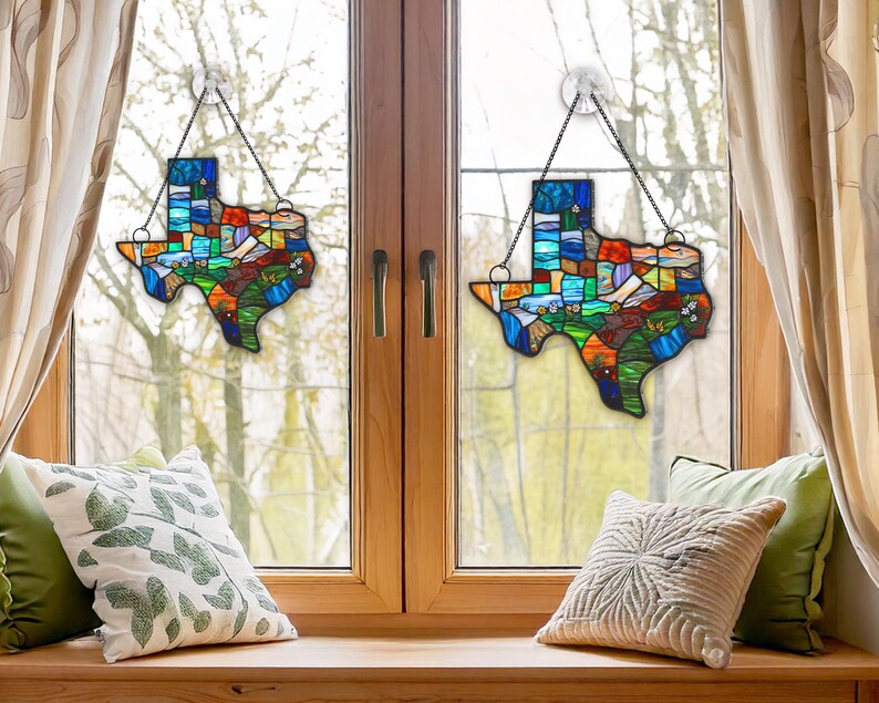 Mocking Window Texas Suncatcher,texas Window Hanging,northern Mockingbird,bluebonnet ...