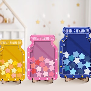 Barattolo magnetico con gettoni, barattolo con smiley personalizzato, sistema di premi a forma di stella per il comportamento dei bambini, ritorno a scuola, regalo per insegnanti, barattolo con gettoni, regalo per bambini