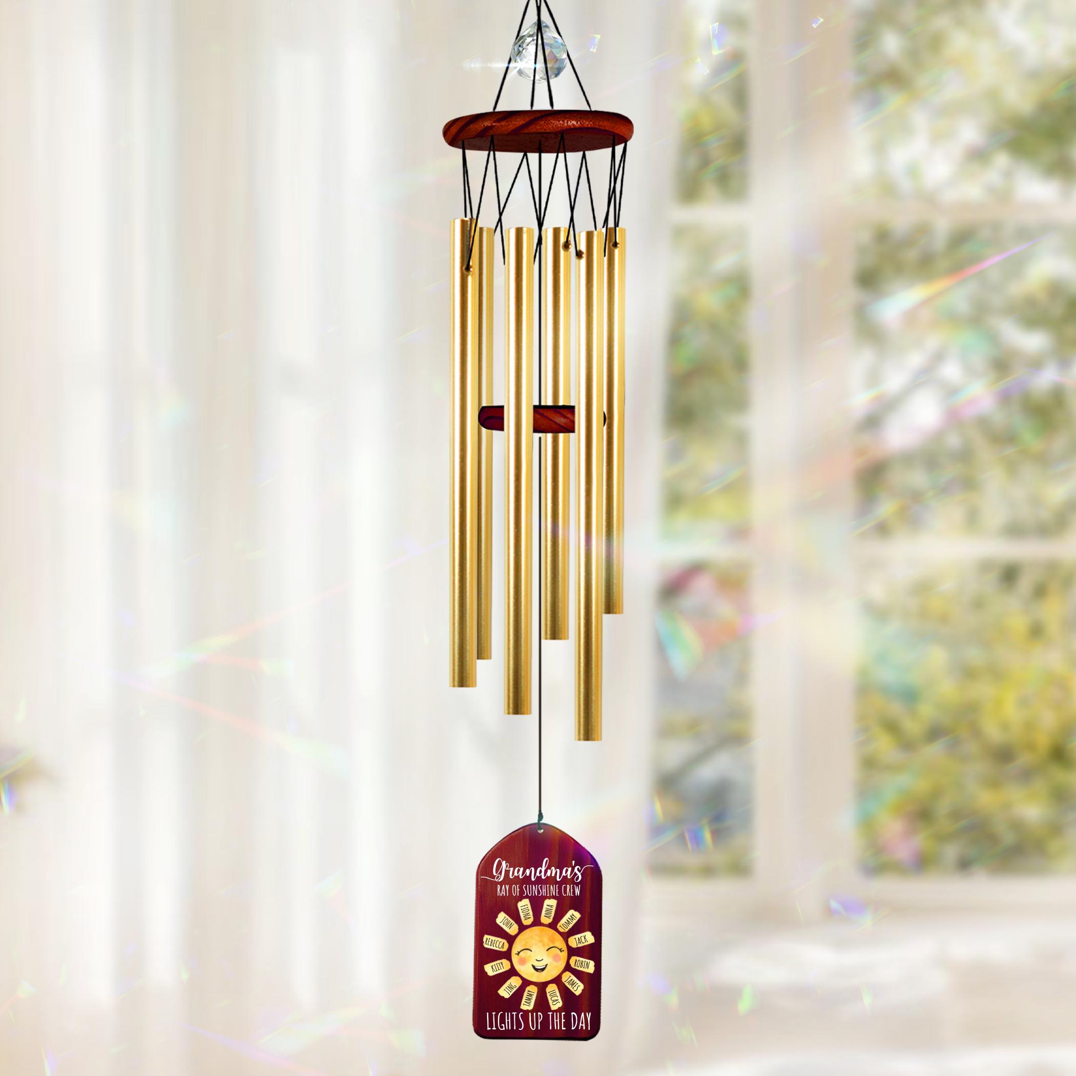 Campanelli A Vento Commemorativi Per Esterno Con 6 Tubi In Alluminio 81 Cm - Tono Profondo E Rilassante Per Giardino - 4