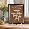 Custom Scrabble Family Name Frame,Scrabble Puzzle,Grandkid Crossword Scrabble Wooden Sign,Unique Gift for Parents Grandparent,Last Name Sign