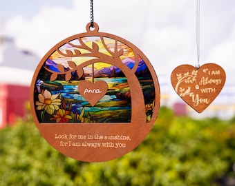 Loss Of Family Gift, Suncatcher Sympathy Gift, Memorial Ornament, Father Memorial Suncatcher, Loss Of Dad, Father in Heaven, Memorial Gift