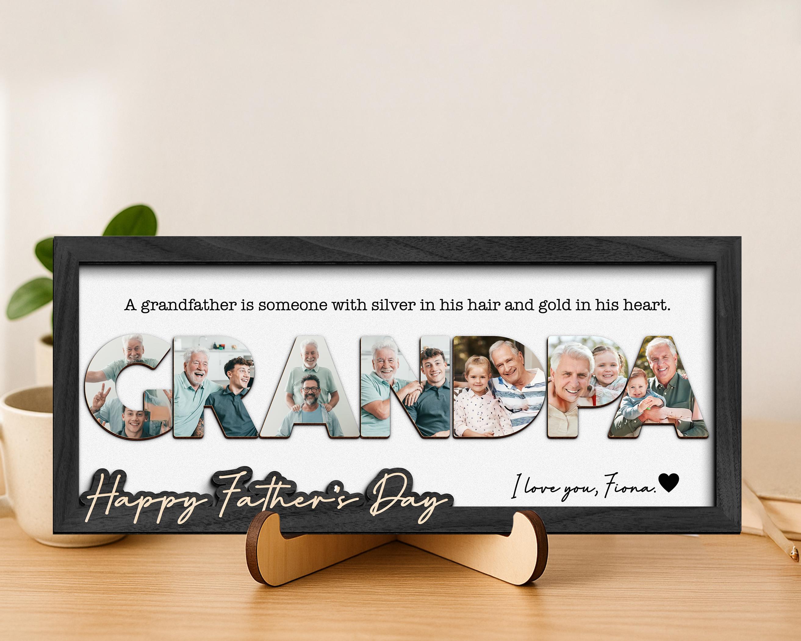 Sign Photo Frame Design Personalized Photo Sign for Dad, Photo Frame for Dad, Father's Day ...