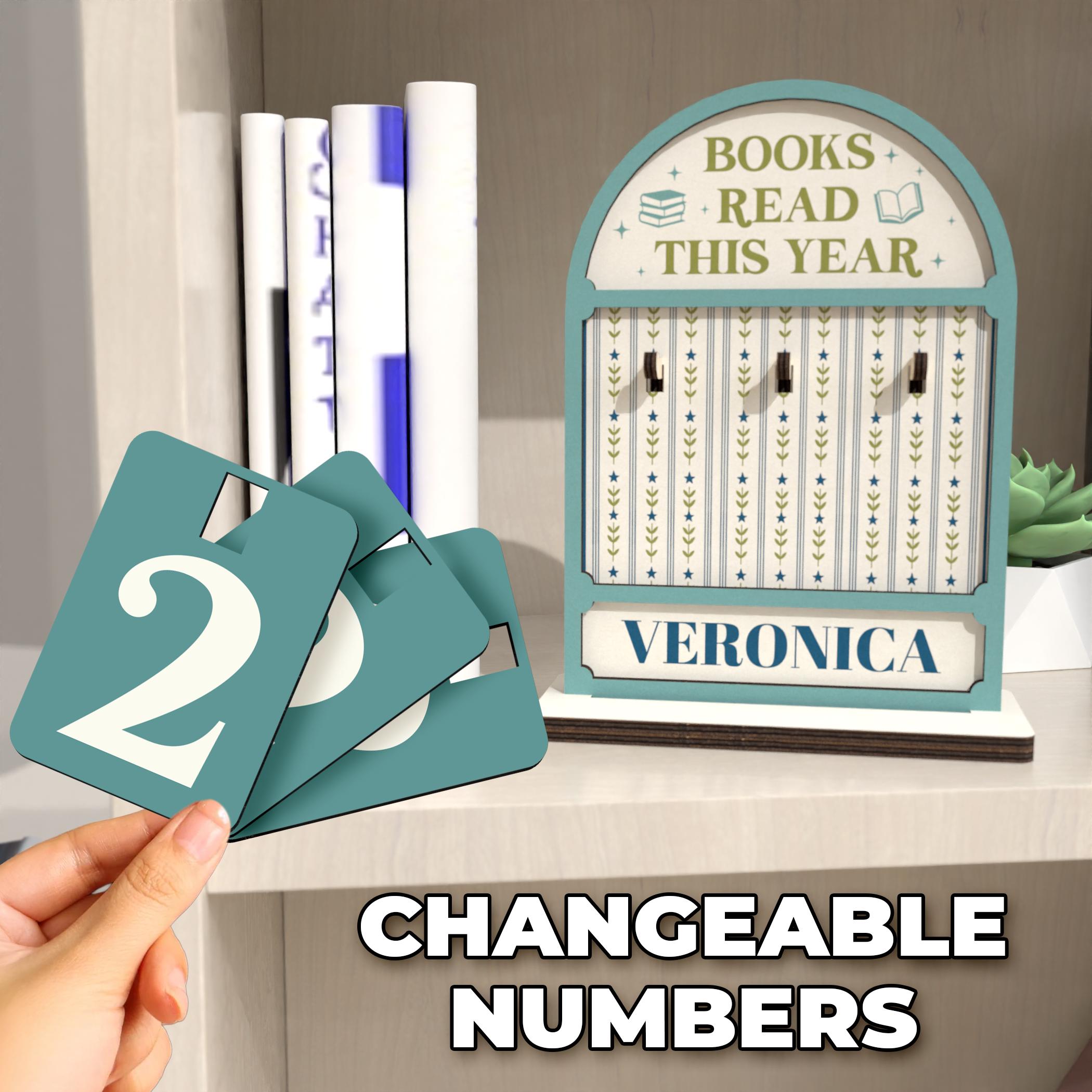 Contador De Libros Para Rastrear Tu Lectura - 13x8 Cm, Diseño Portátil, Para Estantes O Escritorio | Motivador Para Lectores Y Bibliotecas