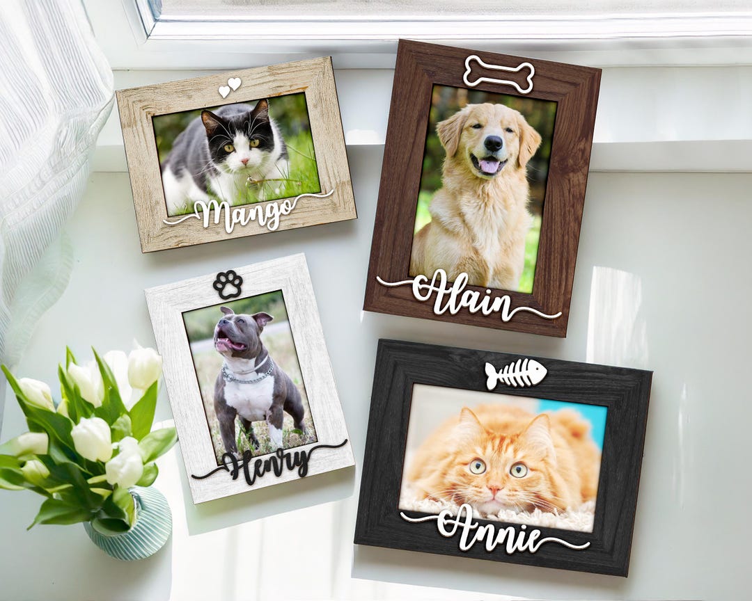Personalize Pet Name Photo Frame,dog Frame,dog Memorial Gift,cat ...