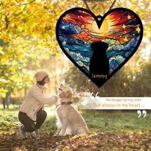 Dog Memorial Suncatcher Loss of Pet Sympathy Gift Fur Mama Lovers Gift ...