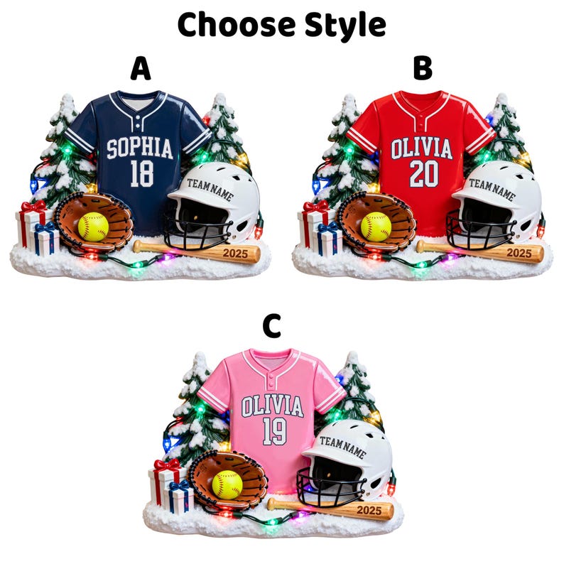 Personalized Softball Ornament 2025,custom Jersey Name & Number ...