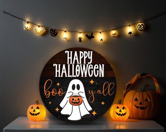 Halloween-Türabdeckung Mit Geister-Motiv – 180x80 Cm, Polyester, Inkl. Aufhänge-Seil Für Party-Deko
