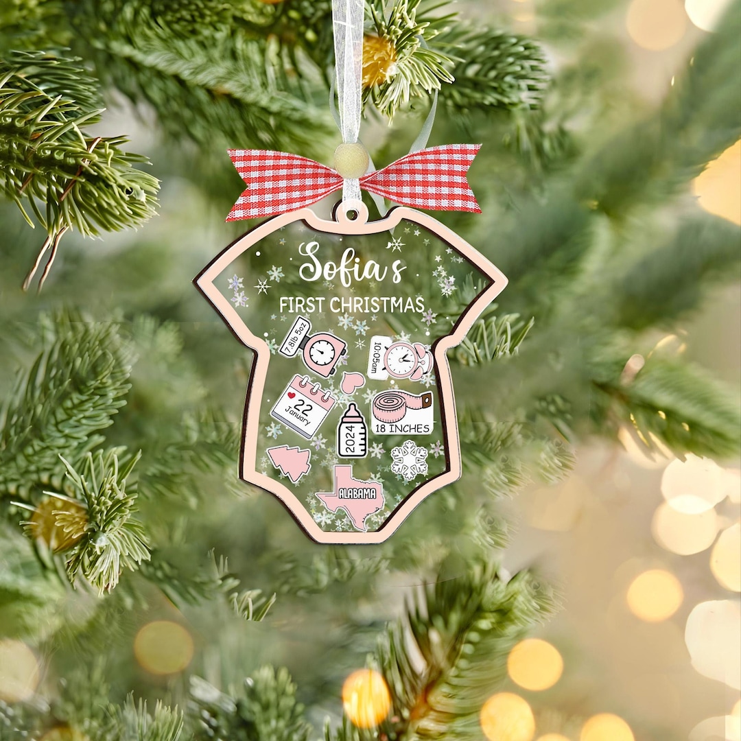 Baby's First Christmas Ornament, Baby 1st Christmas Ornament, New