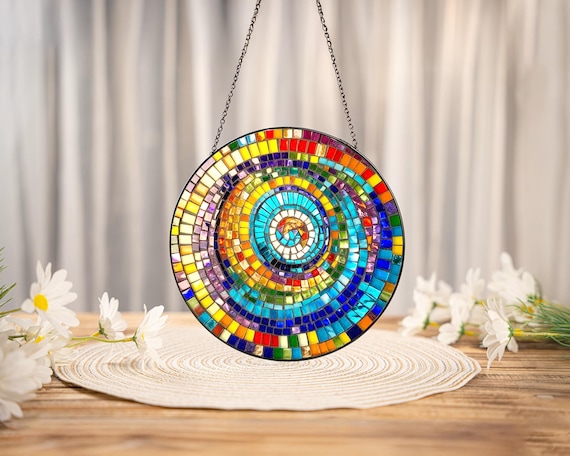 Katzen Gedenk-Ornament Aus Buntglas – 5,6 Zoll, Fensterhänger Als Erinnerungsgeschenk