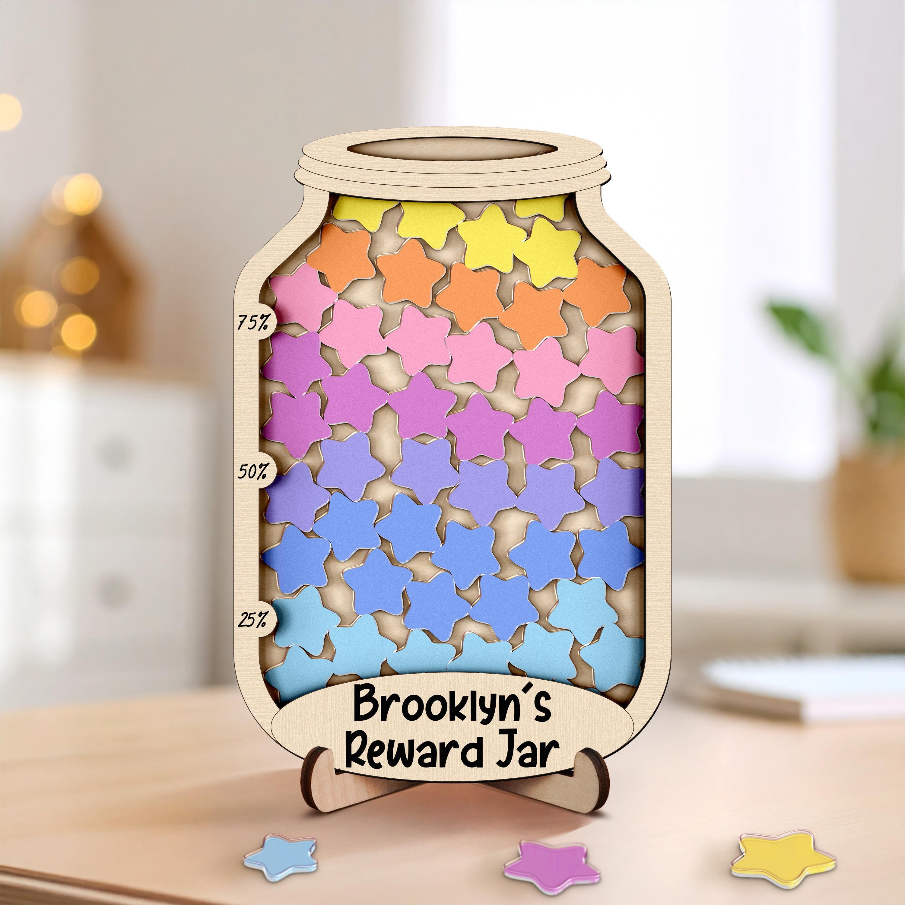 Magnetic Reward Jar With Tokens,reward System for Kids Behavior,star ...
