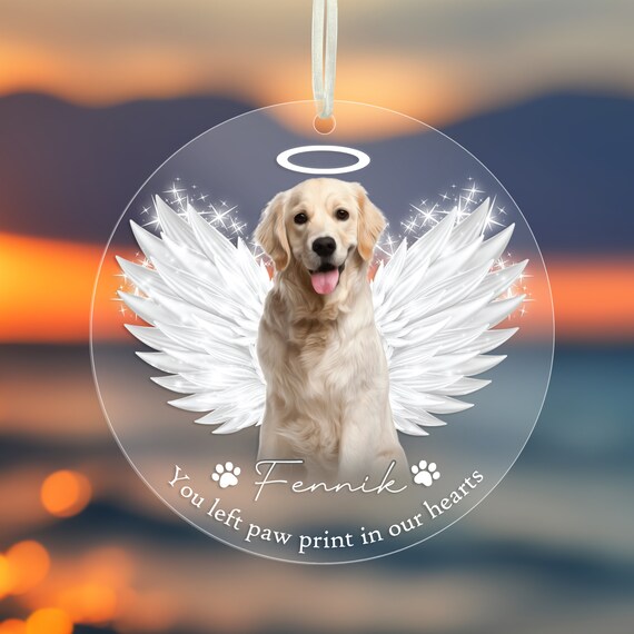 Dog Memorial Gifts Dog Memorial Gift - DIY Angel Suncatcher & Paw Print ...