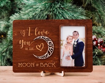 Personalized Engaged Picture Frame, Engagement Photo Frame, Bride & Groom to be, Bridal Shower Gift, Announcement Reveal, She said Yes