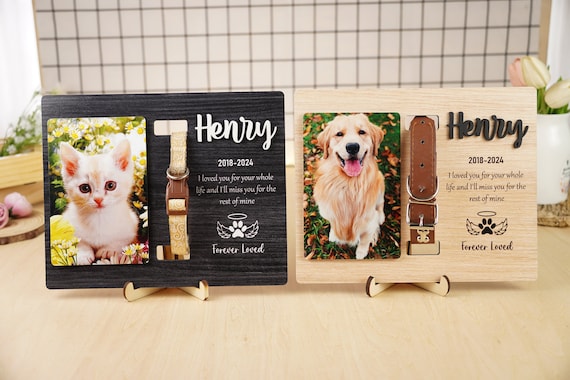 Scatola Commemorativa Per Animali Domestici - Cornice In Legno Con Vetro, Per Foto, Collari E Ricordi Del Tuo Pet