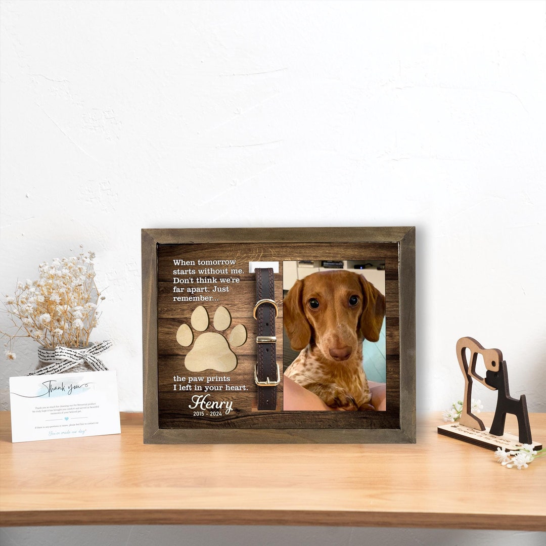 Custom Photo Memorial Pet Wooden Sign - Memorial Gift Idea  - Where I'll Always Be main image 0
