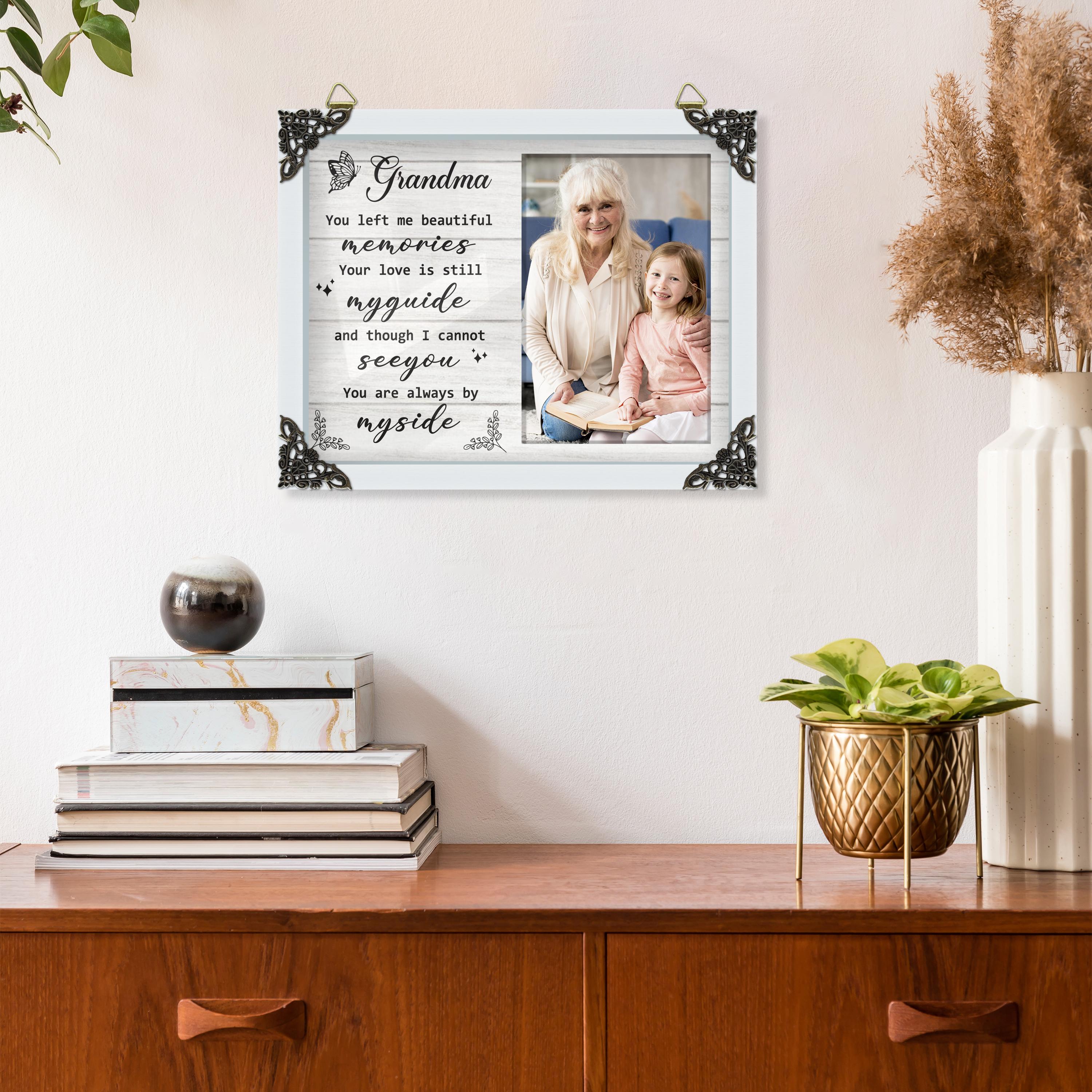 Cornice commemorativa con luce a LED, regalo commemorativo personalizzato per la perdita della persona amata mamma papà nonno nonna cornice – una lettera dal cielo