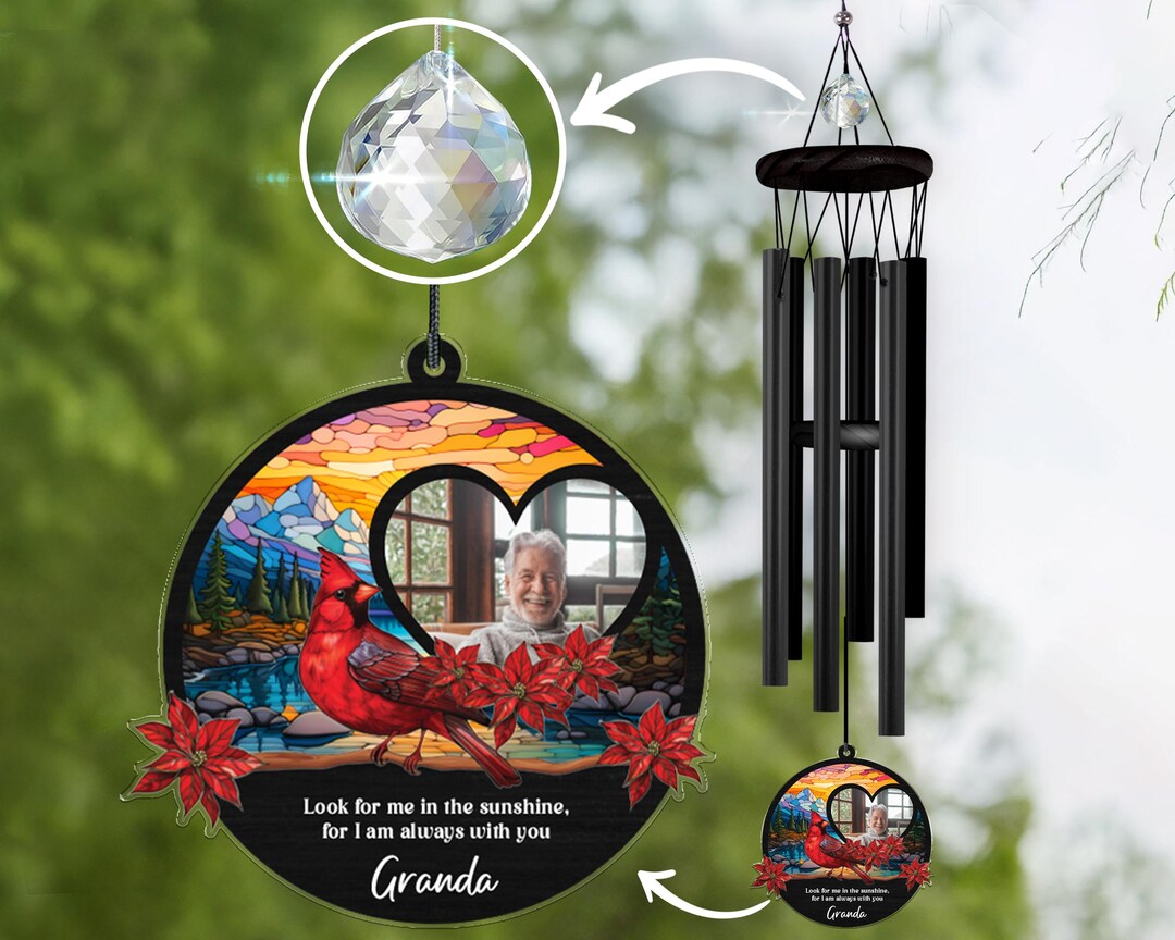 Gedenk-Windspiel Für Den Verlust Der Mutter – Beileidsgeschenk Aus Kiefernholz & Aluminium