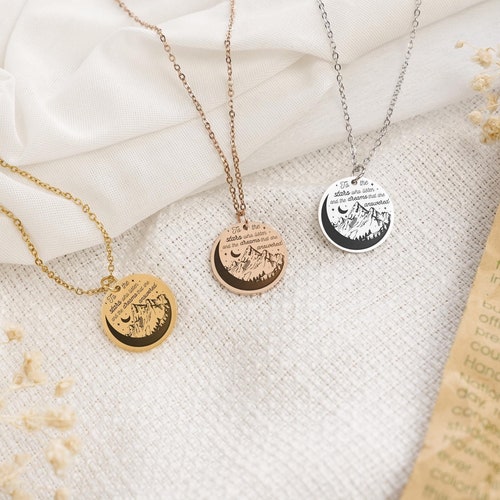 A las estrellas que escuchan collar, inspirado en la corte nocturna, joyas Velaris, regalo para amantes de la luz de las estrellas, joyas Star Acotar, regalo para amantes de los libros para ella