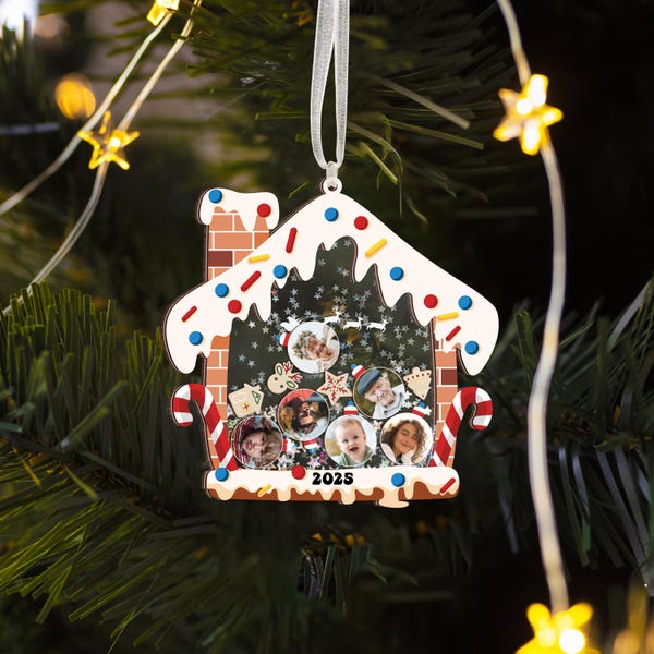 Family Shaker Ornament, Personalized Face Family Shake Ornament, Custom Family Photo Ornament, Gift for Family, Family Christmas Gift 2025