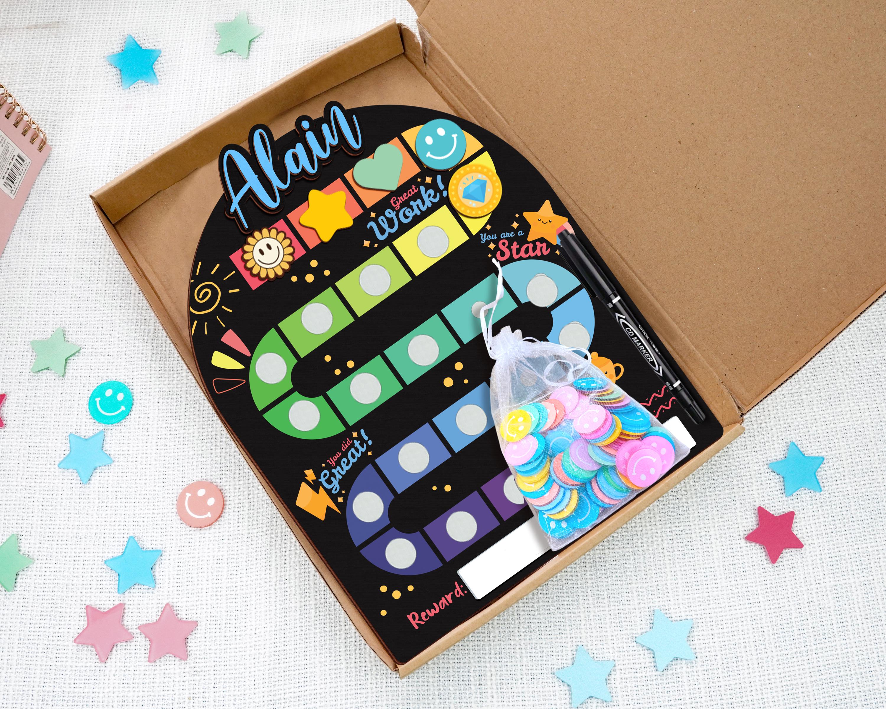 3 Magnetische Belohnungstafeln Für Kinder – Motiv Bleistift „I Can Do It“, Mit Sternen, 28x12 Cm, Für Verhalten & Ziele