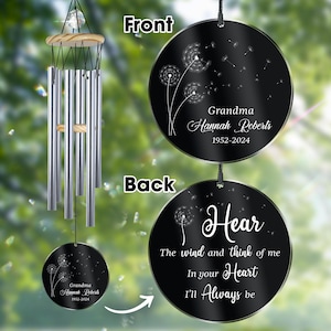 Memorial Wind Chime with Crystal,In Memory Sympathy Gift Loss of Love Ones,Remembrance Bereavement,Listen to the Wind,Loss Tribute Keepsake
