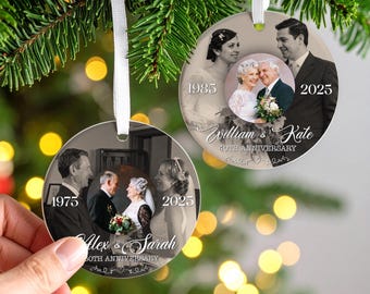 Wedding Anniversary Christmas Ornament 2023 - Custom With