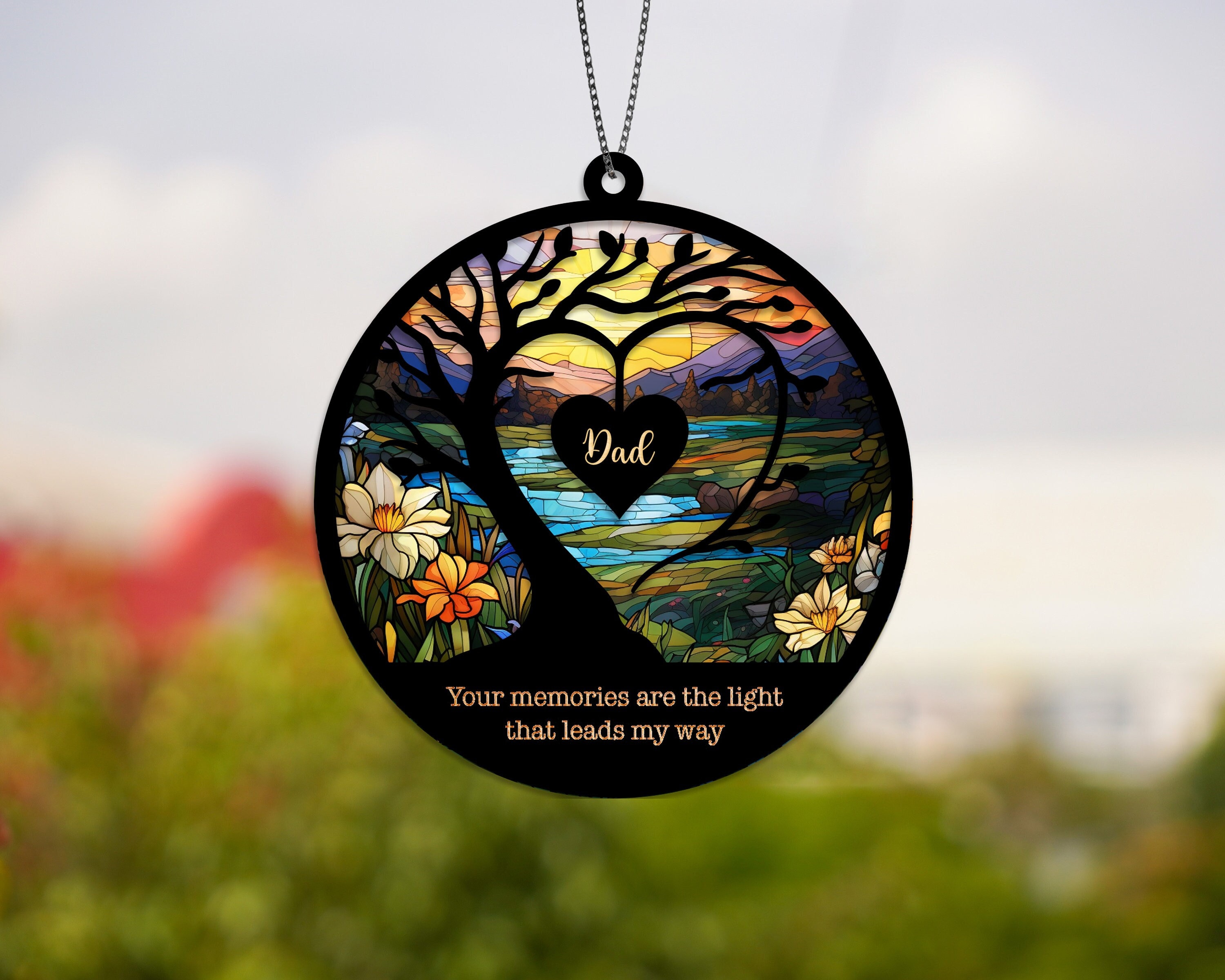 Loss Of Family Personalized Suncatcher, Sympathy Gift, Remembrance Gifts, Bereavement, Loss, Father Memorial, Loss Of Dad, Father in Heaven