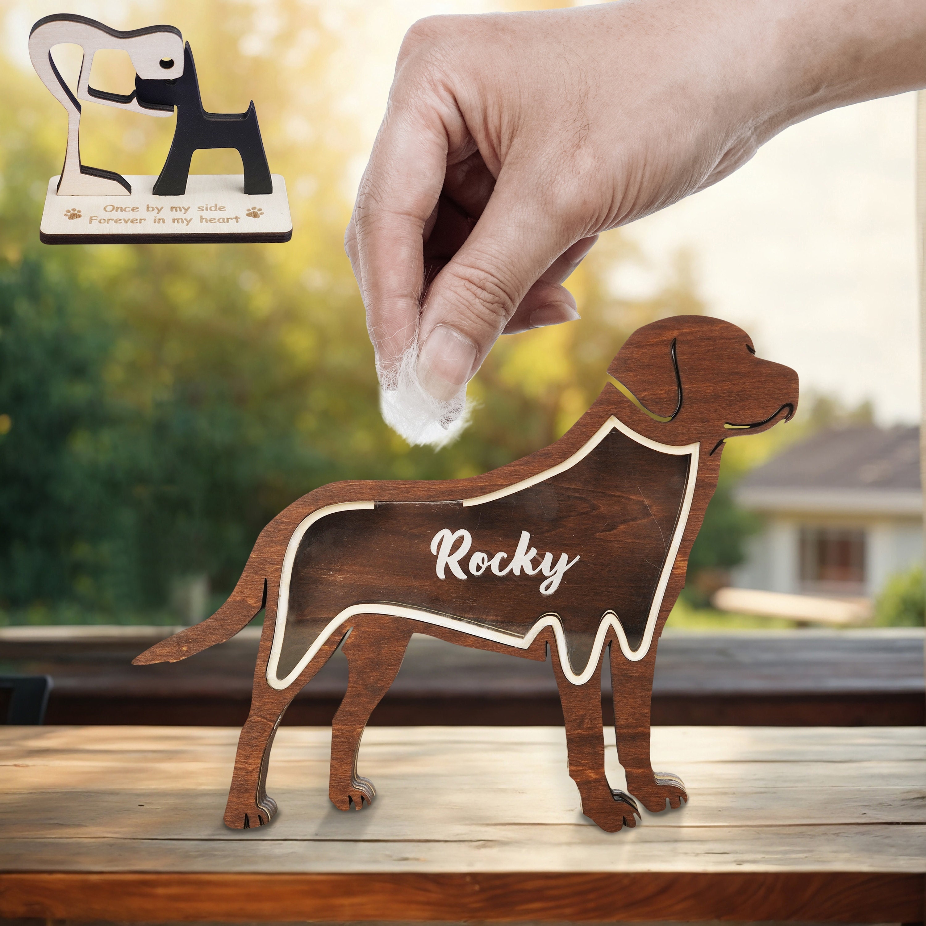 Boîte à Souvenirs Pour Poils D’Animaux – Porte-clés Mémoire Pour Chien Ou Chat En Cuir PU