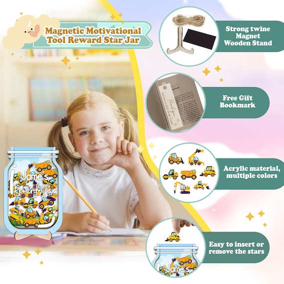 Magnetic Behavior Management Jar Reward Jar, Wooden Reward Jars For ...