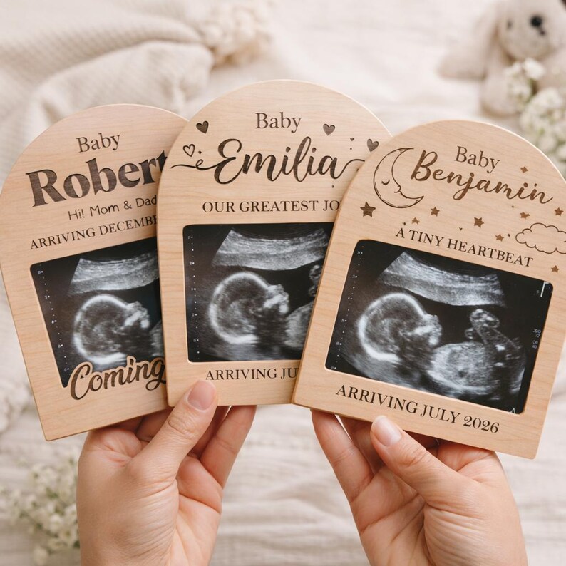 Sonogram Magnets Personalized Ultrasound Picture Frame Magnet, Custom Pregnancy ...