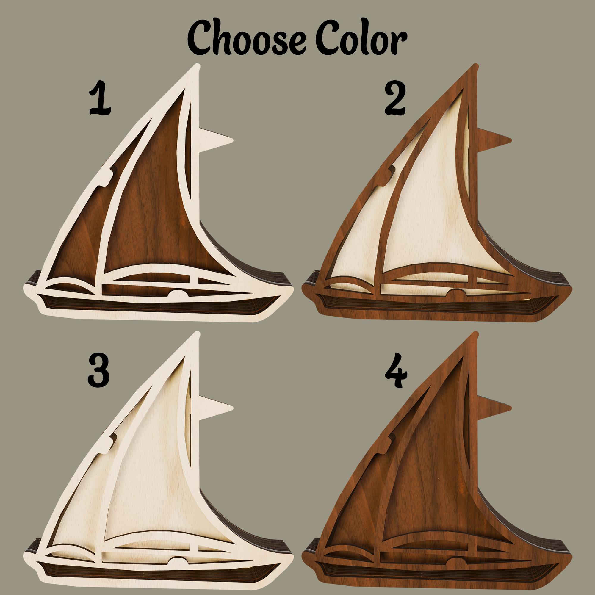 Ocean Frame Box Sailboat Sea Glass Display Box, Coastal Decor Shadow Box, Seashell ...