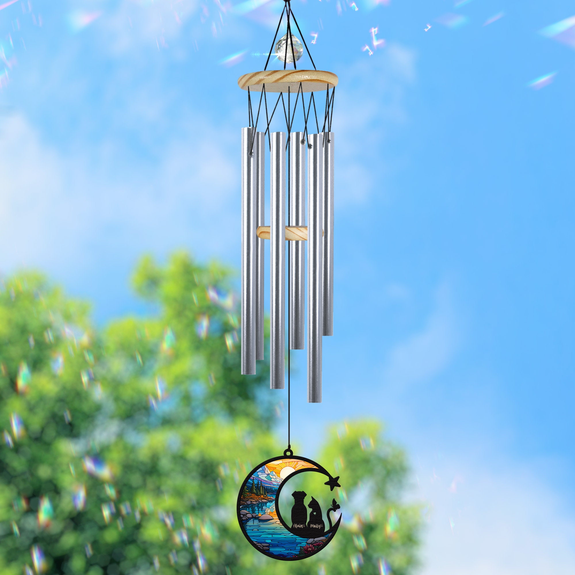 Campanelli A Vento Commemorativi 63 Cm - Regalo Per Ricordare La Mamma, Melodie Rilassanti - 4