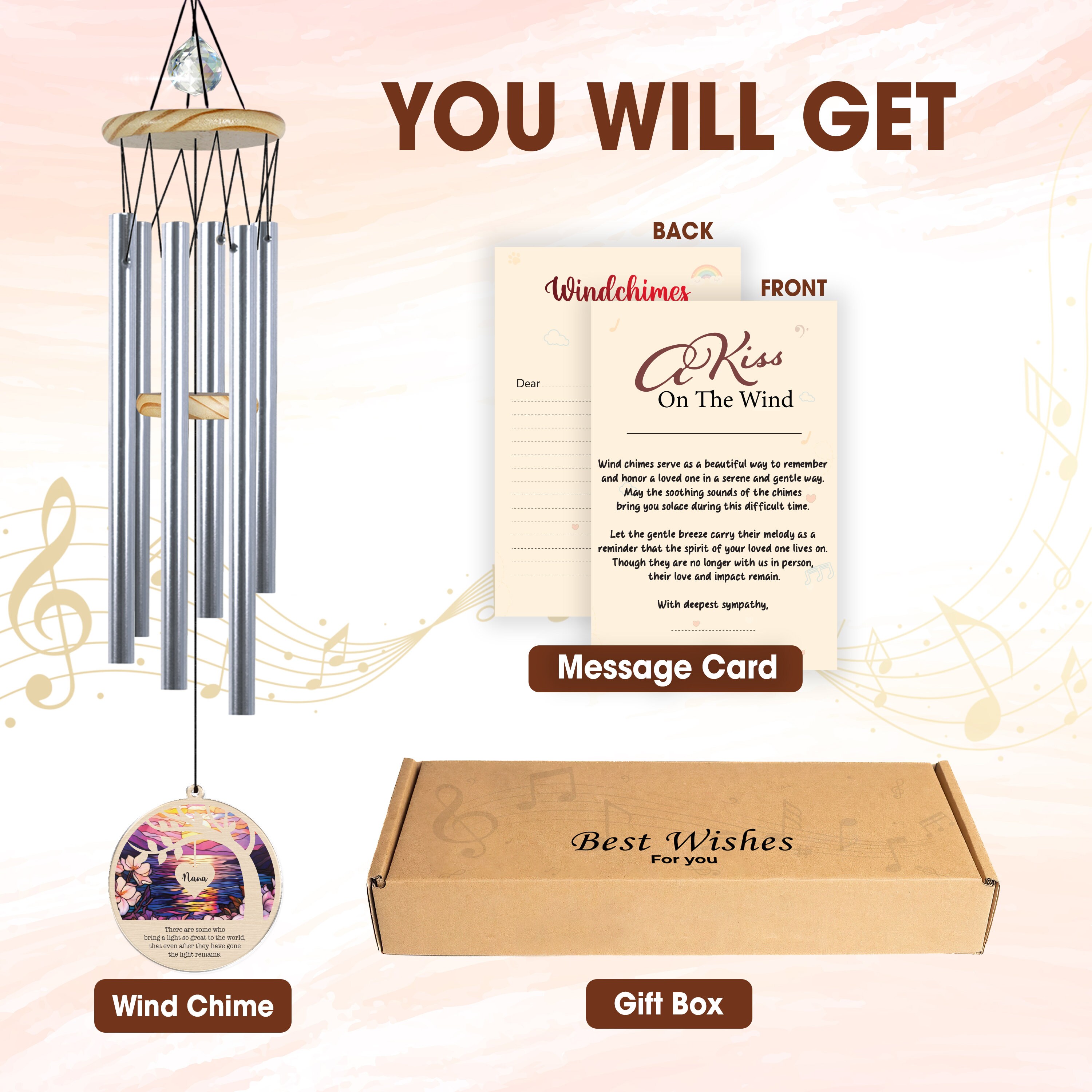 Campana a vento melodica Chimes Carillon con accordi armonici