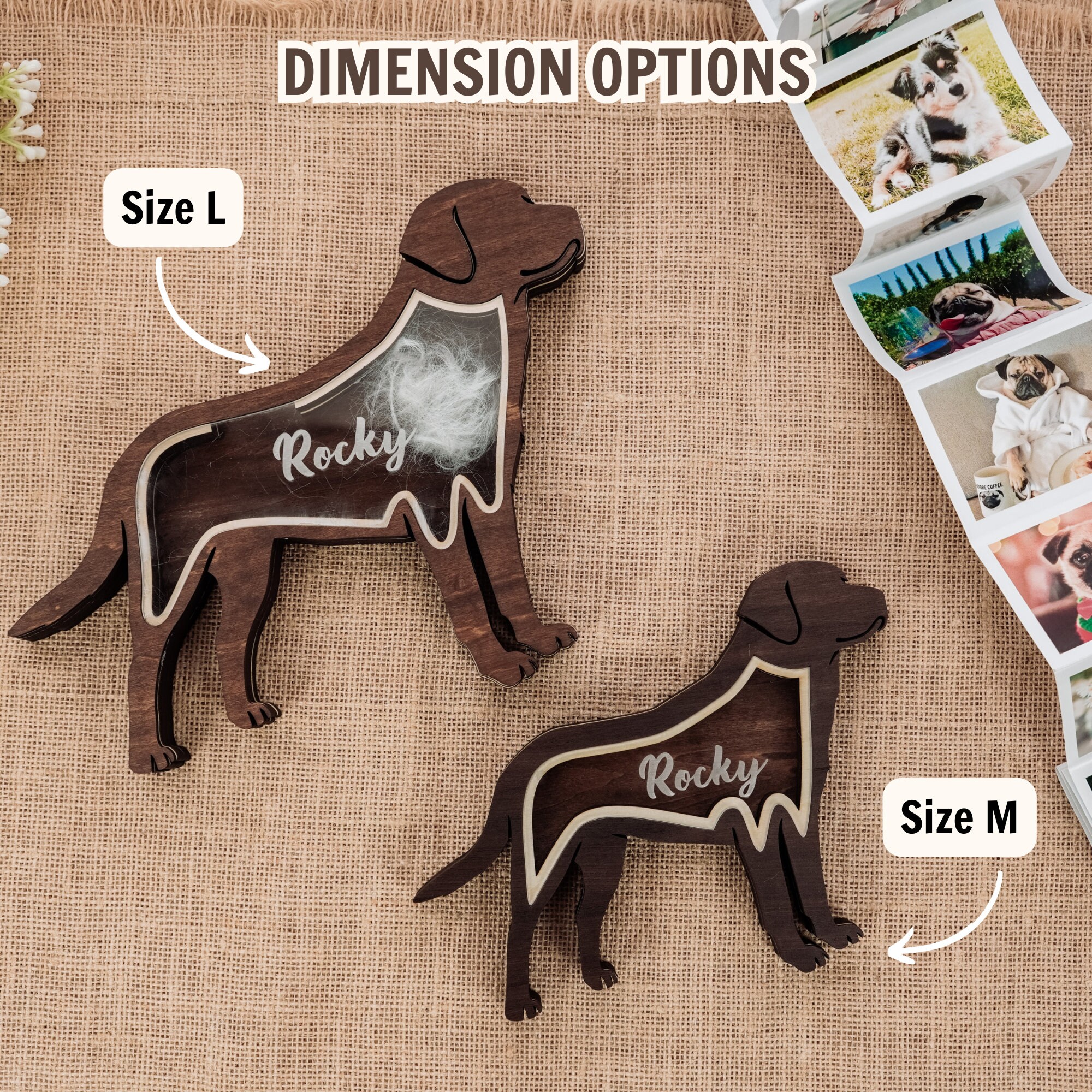 Boîte à Souvenirs Pour Poils D’Animaux – Porte-clés Mémoire Pour Chien Ou Chat En Cuir PU - 3