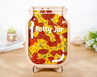 Potty Jar, Kids Toilet Reward, Poo Tokens, Potty Training, Reward Jar for Toddlers, Behavior, Responsibility, Daily Routine