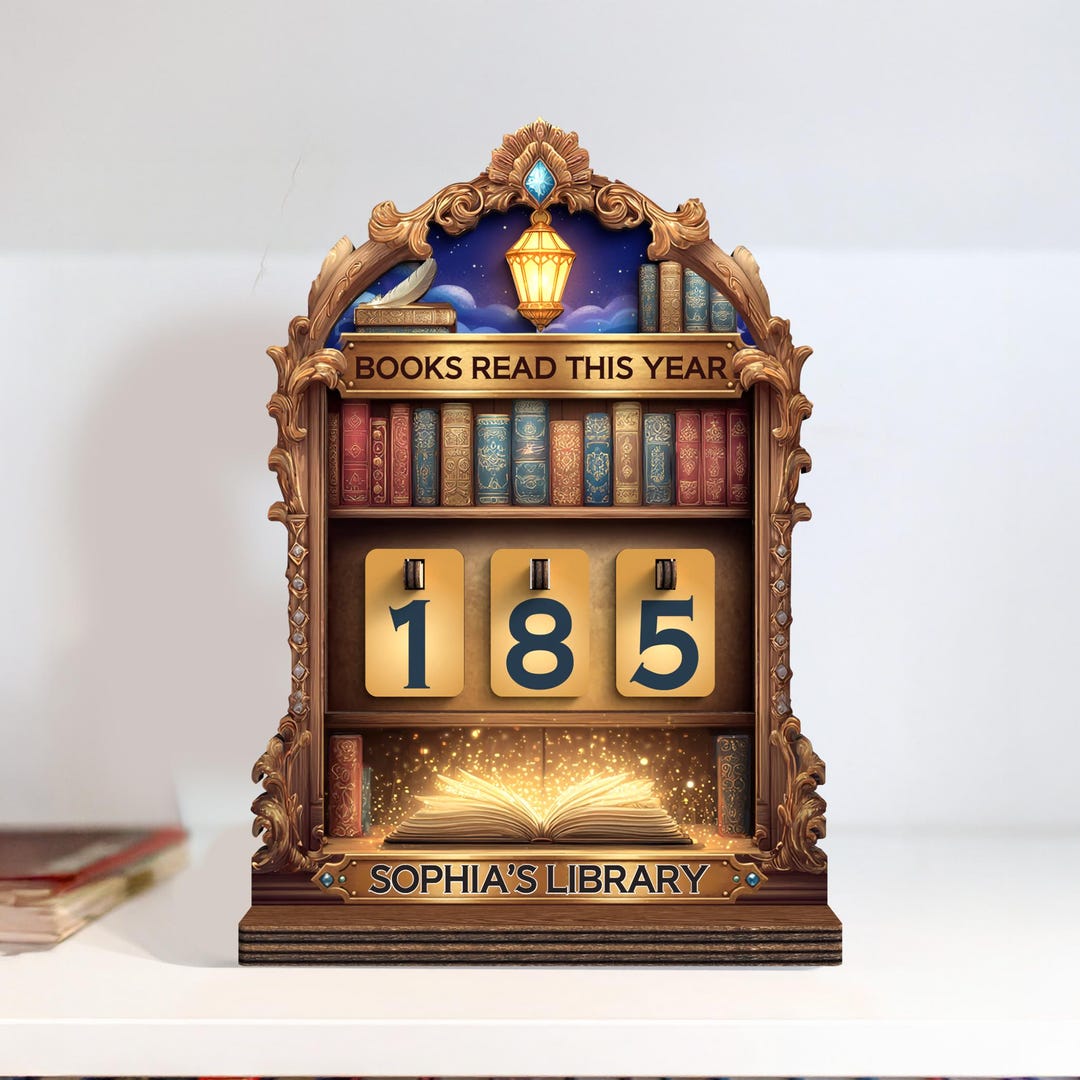 Book Reader Back Custom Books Read Tracker,books Read This Year Counter,book Lover,book ...