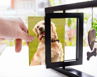 Cornice Commemorativa In Legno Per Animali Domestici – Portafoto 15x20 Cm Con Supporto, Regalo Lutto Per Perdita Cane E Gatto - 4