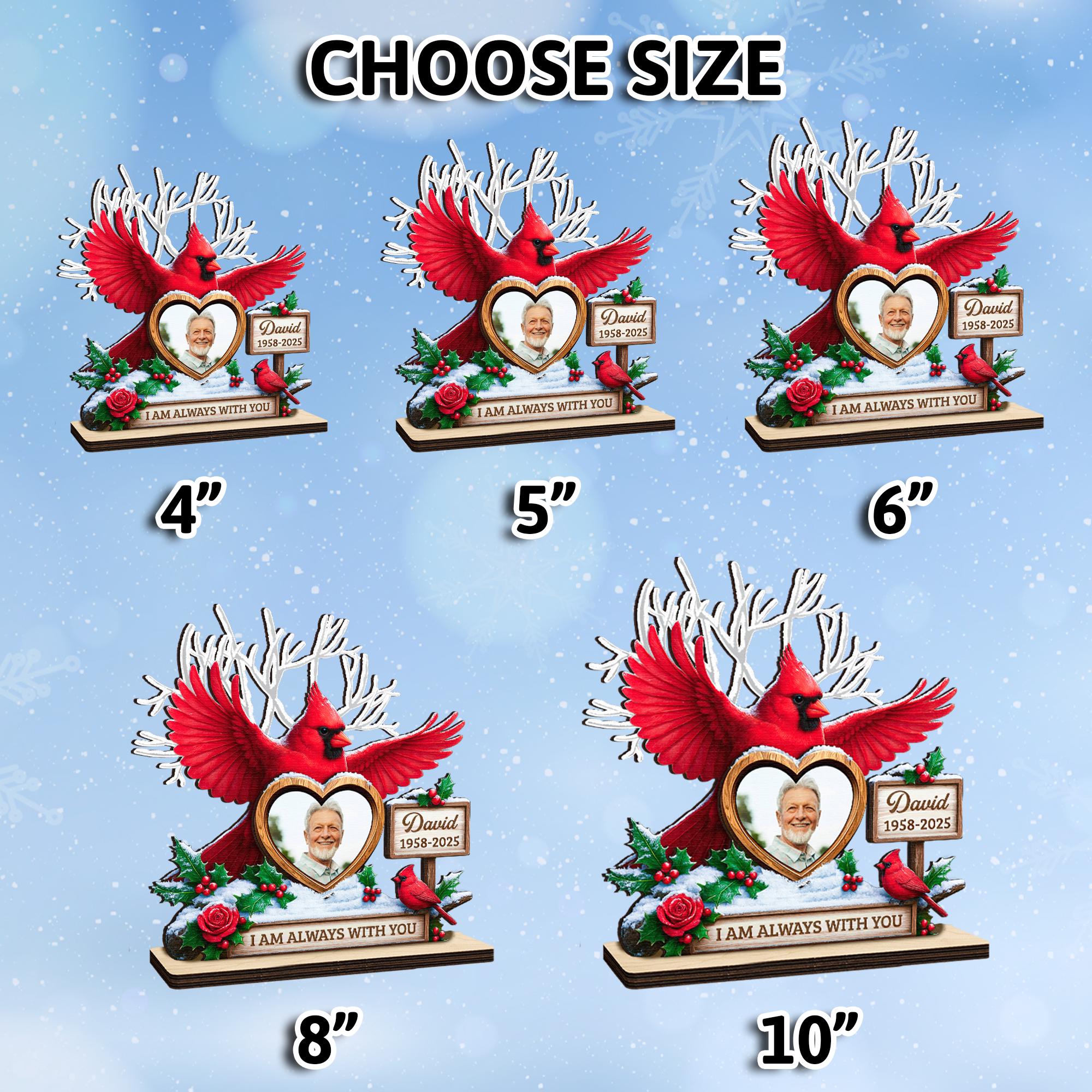 Personalized Cardinal Memorial Sign, Custom Photo Sympathy Gift, in ...