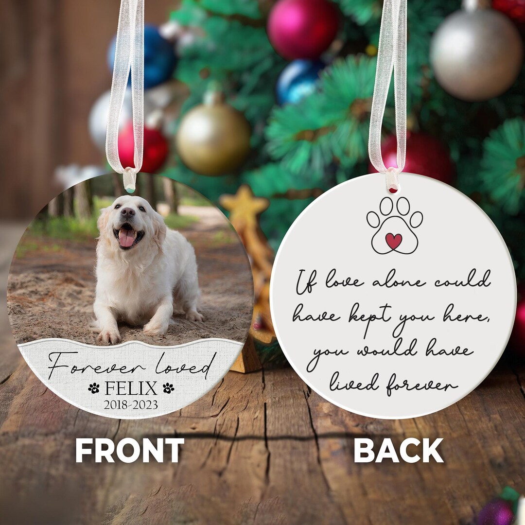 Pet Memorial Ornament Dog Cat Loss Sympathy Remembrance Gifts Christmas ...