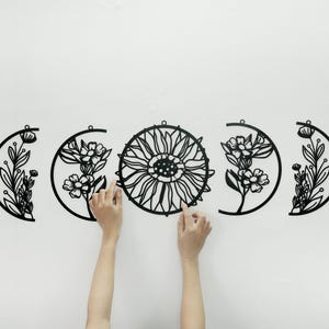 Flower Metal Wall Decor, Homewarming Gift, Spring Flower, Floral Metal Wall Art, Gift for mom, Mother&#39;s Day Gift
