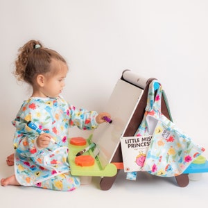 Mr. Men Little Miss - Wipeable/Feeding/Art/Painting - Baby Smock/Child&#39;s Apron, Size 6M-3Y